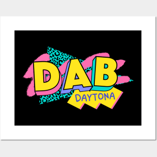 Daytona Beach, Florida Retro 90s Logo Posters and Art